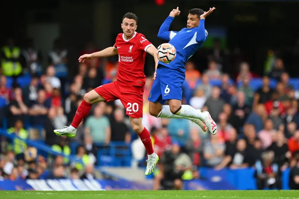 Chelsea y Liverpool repartieron puntos en Stamford Bridge con goles del colombiano Luis Díaz y del francés Axel Disasi. | Foto: Getty Images.