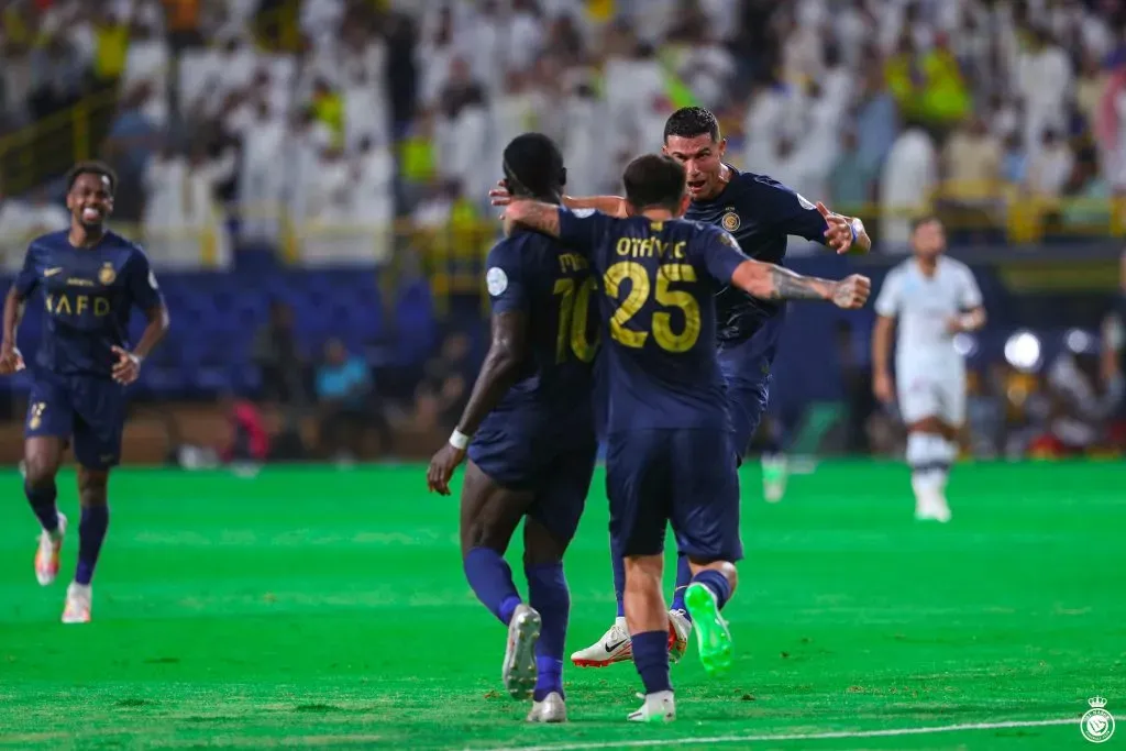 Cristiano Ronaldo fue la figura de la goleada de Al Nassr este martes. Foto: Comunicaciones Al Nassr.