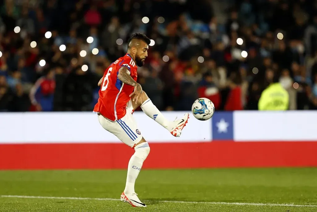 Arturo Vidal marcó el único gol de la Selección Chilena frente a Uruguay. | Foto: Carlos Parra / Comunicaciones ANFP