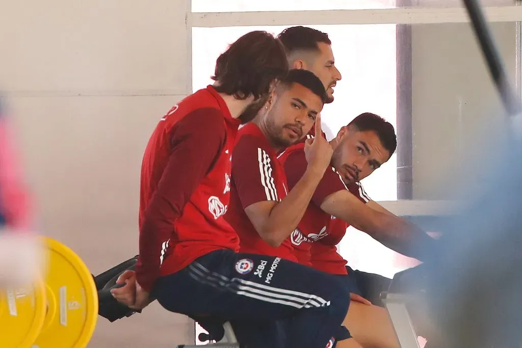 Paulo Díaz entrena con la selección chilena en Pinto Durán (Photosport)