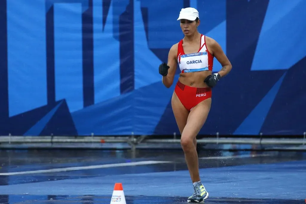 Kimberly García ganó la medalla de oro en la marcha atlética de los Juegos Panamericanos. | Foto: Photosport / Santiago 2023