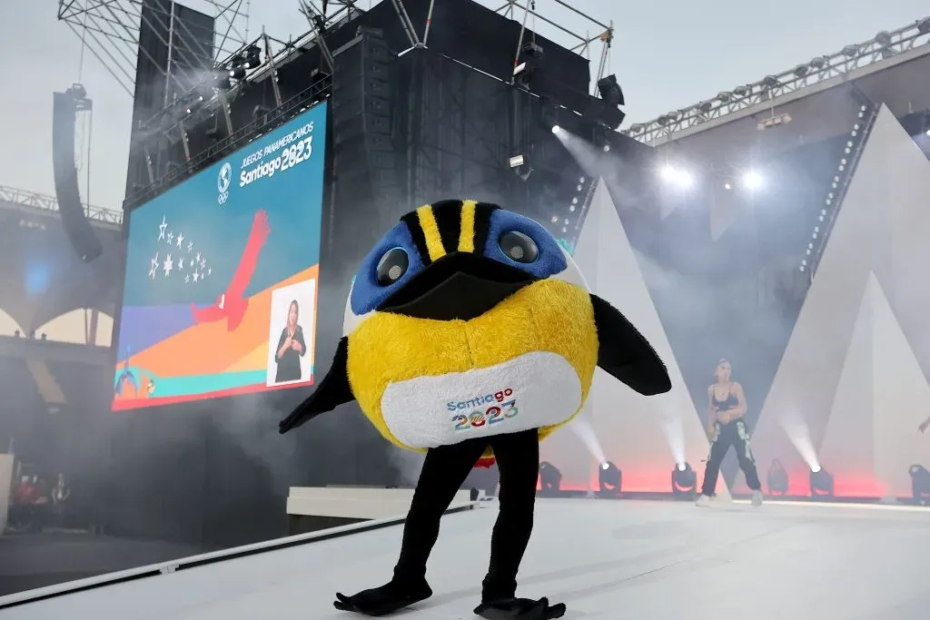 La mascota de Santiago 2023 se transformó en el personaje más querido por los chilenos. (Foto de Heuler Andrey/Santiago 2023 va Photosport).