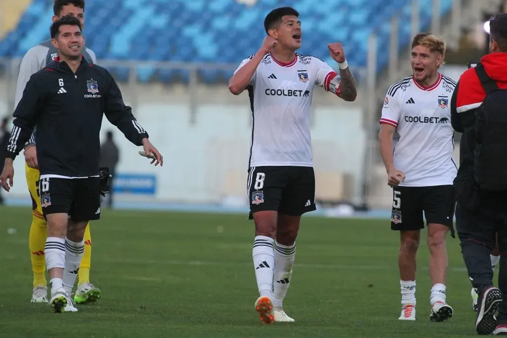 Pese a todo, Leonardo Gil quedó contento con la victoria de Colo Colo ante Magallanes. (Jorge Loyola/Photosport).