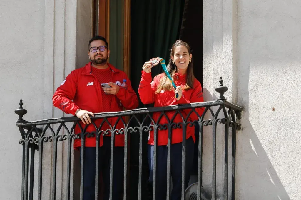 Los deportistas del Team Chile fueron recibidos en La Moneda por el Presidente Boric tras Santiago 2023.