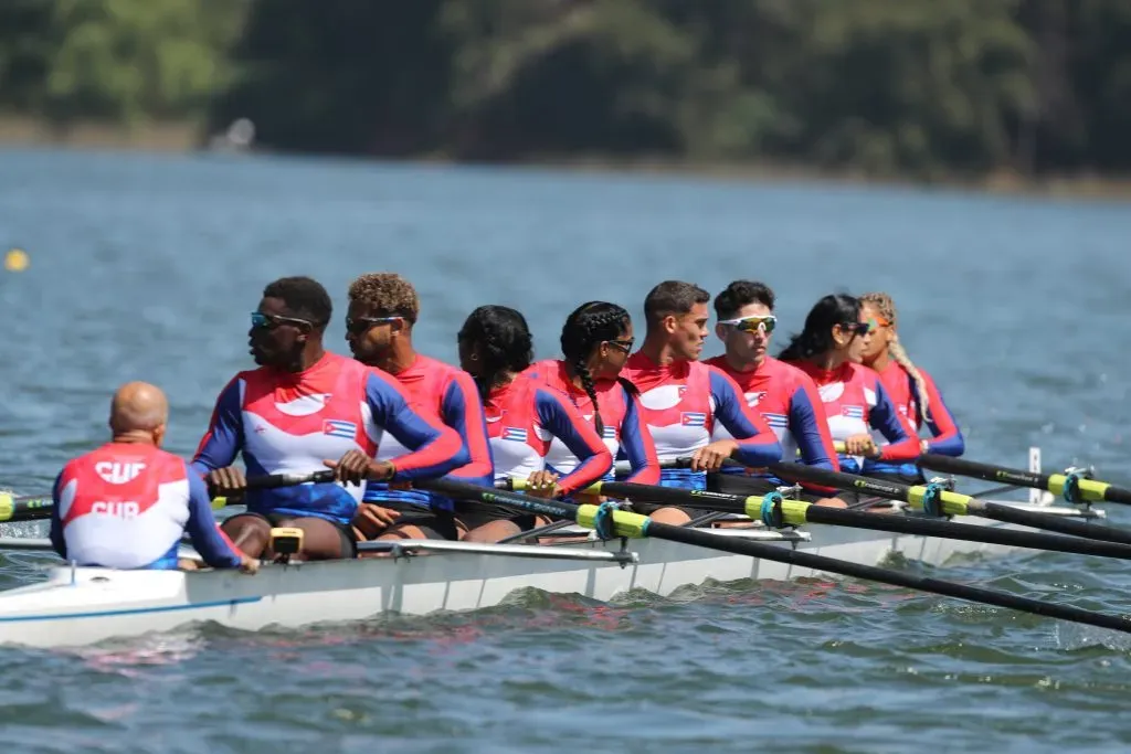 Cuba ganó una medalla de oro, dos de plata y un bronce en las pruebas de remo en Santiago 2023. | Foto: Photosport.