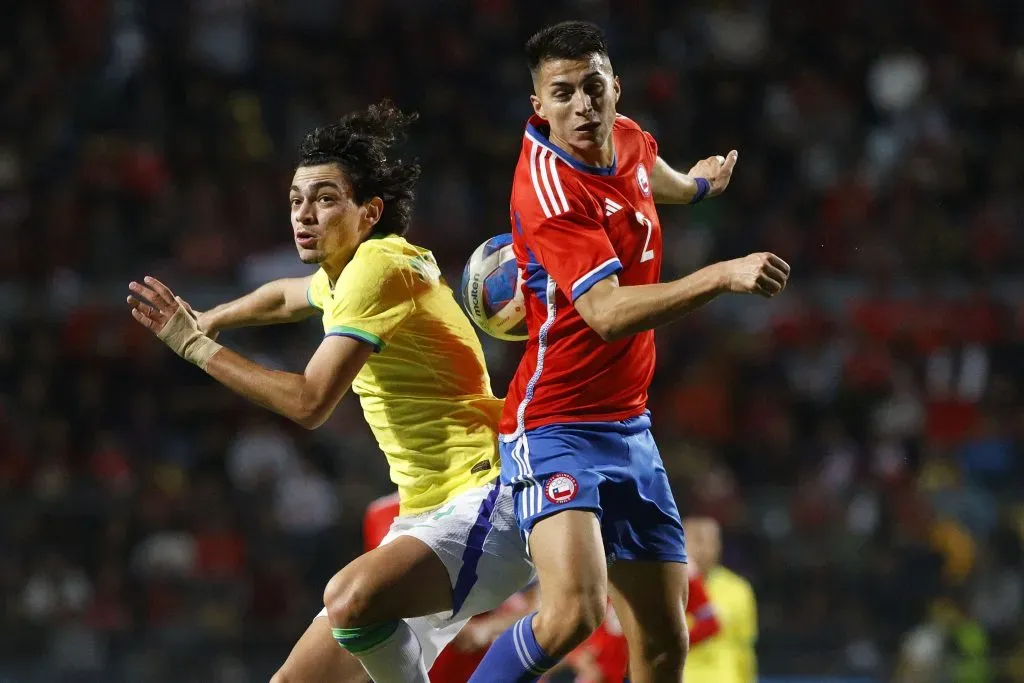 Jonathan Villagra hizo dupla defensiva con Matías Zaldivia en los Juegos Panamericanos. Foto de Martin Thomas/Santiago 2023 via Photosport.