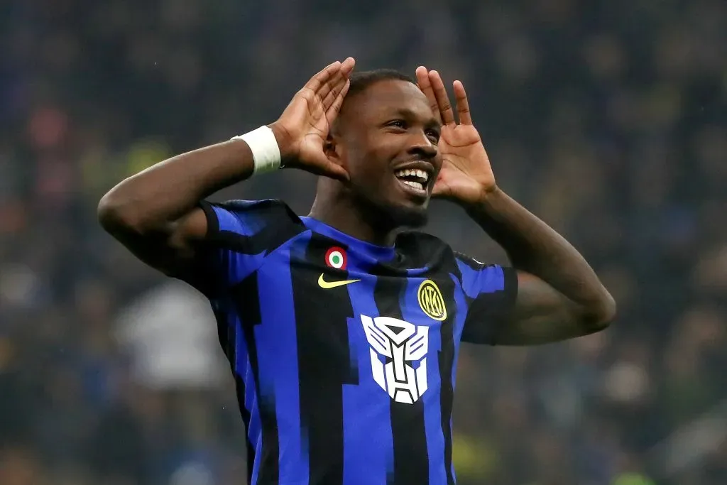 Marcus Thuram celebra el 3-0 del Inter de Milán | Getty Images