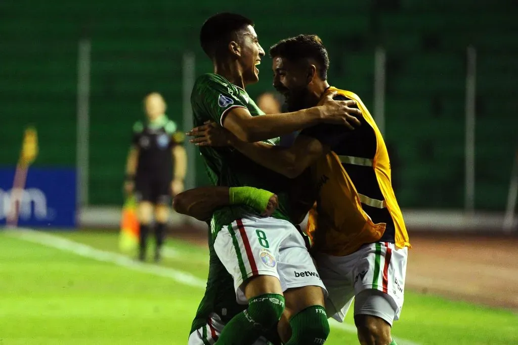 Un gol que le valió la clasificación a Audax Italiano en la Copa Sudamericana. Foto: Enrique Canedo/APG/Photosport
