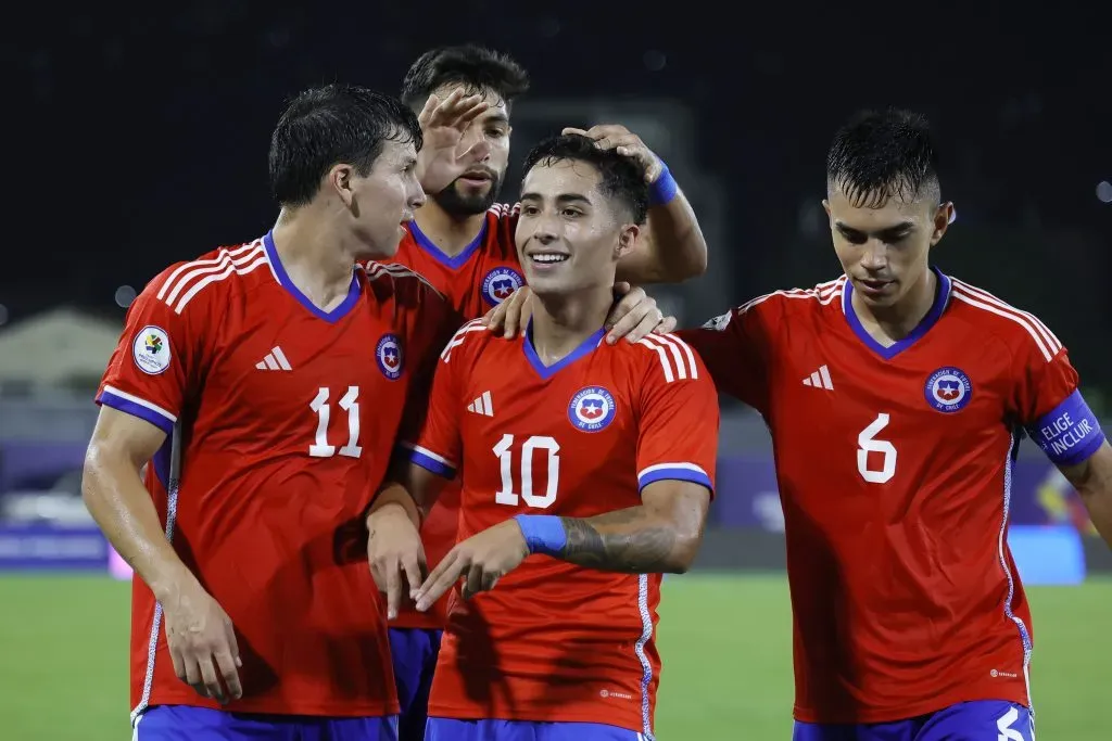 Lucas Assadi marcó un gol contra Paraguay en el Torneo Preolímpico. Foto: Jesus Vargas/Photosport