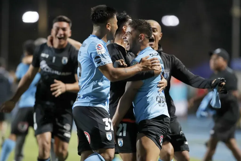 Lázaro Romero gritó así el gol que le dio la victoria a Deportes Iquique. (Jonnathan Oyarzun/Photosport).