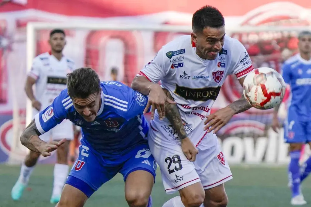 Franco Calderón fue cambiado en el entretiempo en Copiapó. Foto: Alex Fuentes/Photosport