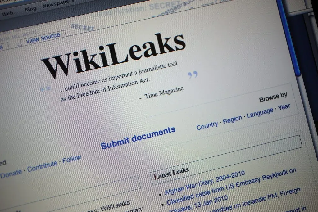 Página web de WikiLeaks (Getty Images)