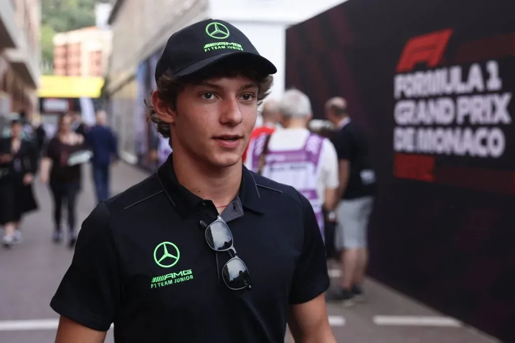 Kimi Antonelli apunta a ser el sucesor de Hamilton en el equipo Mercedes AMG y formar un dúo con el británico George Russell. (Imago).