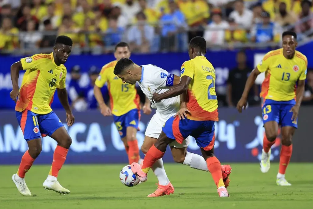 Colombia aguantó con uno menos y derrotó a Uruguay para ser finalista de Copa América. Foto: Getty Images.