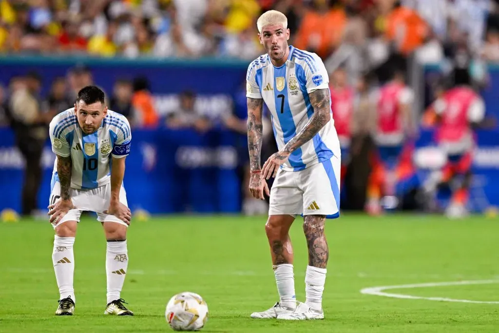 De Paul junto a Messi en la final de la Copa América