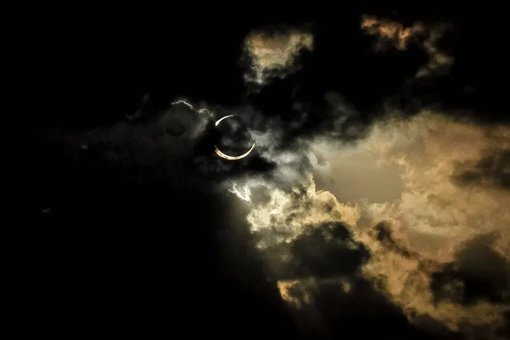 Eclipse solar anular. Foto: Imago.