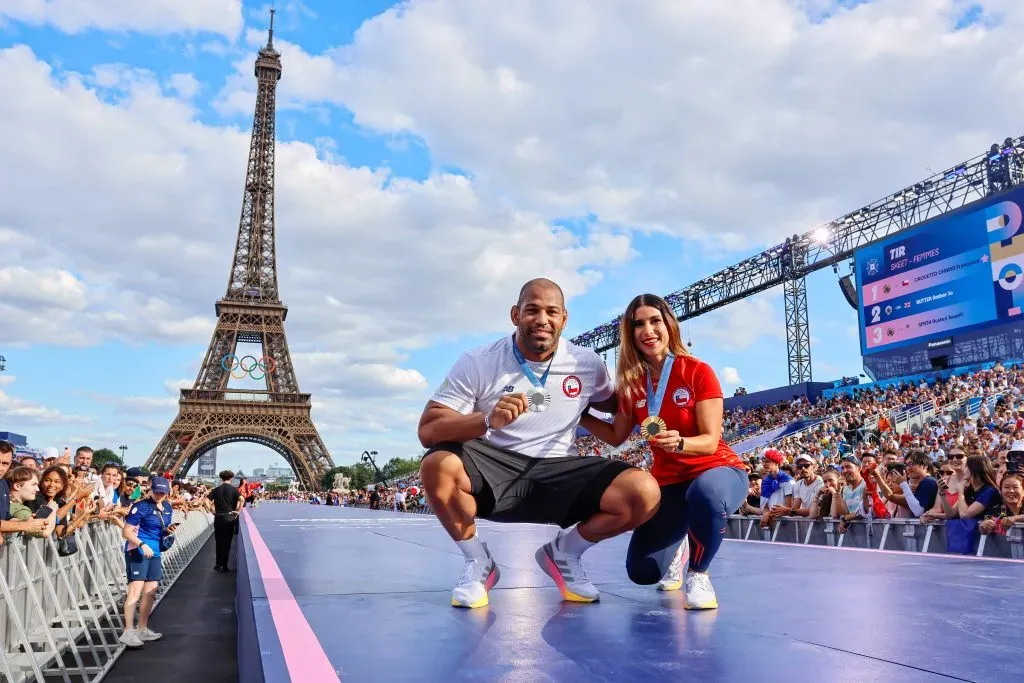 Yasmani Acosta y Francisca Crovetto en el Parque de Campeones | Santiago Bahamonde/COCH