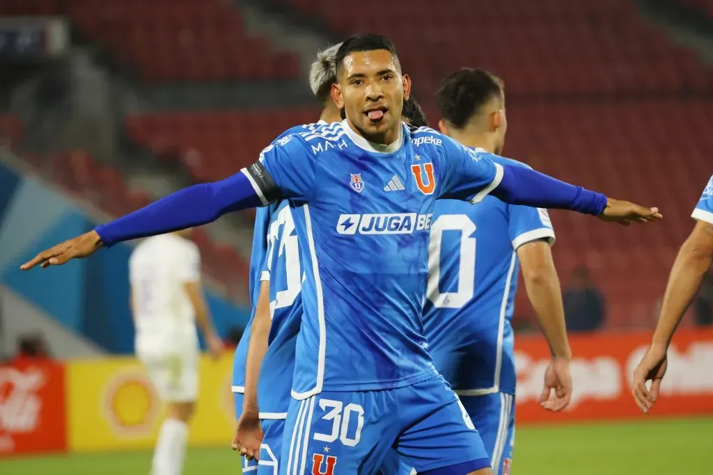 Cristián Palacios es el goleador de U de Chile. Foto: Marcelo Hernandez/Photosport