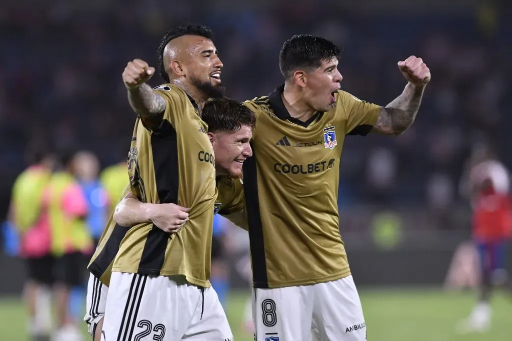 Gil, Pavez y Vidal festejan en Barranquilla. (Gabriel Aponte/Getty Images).