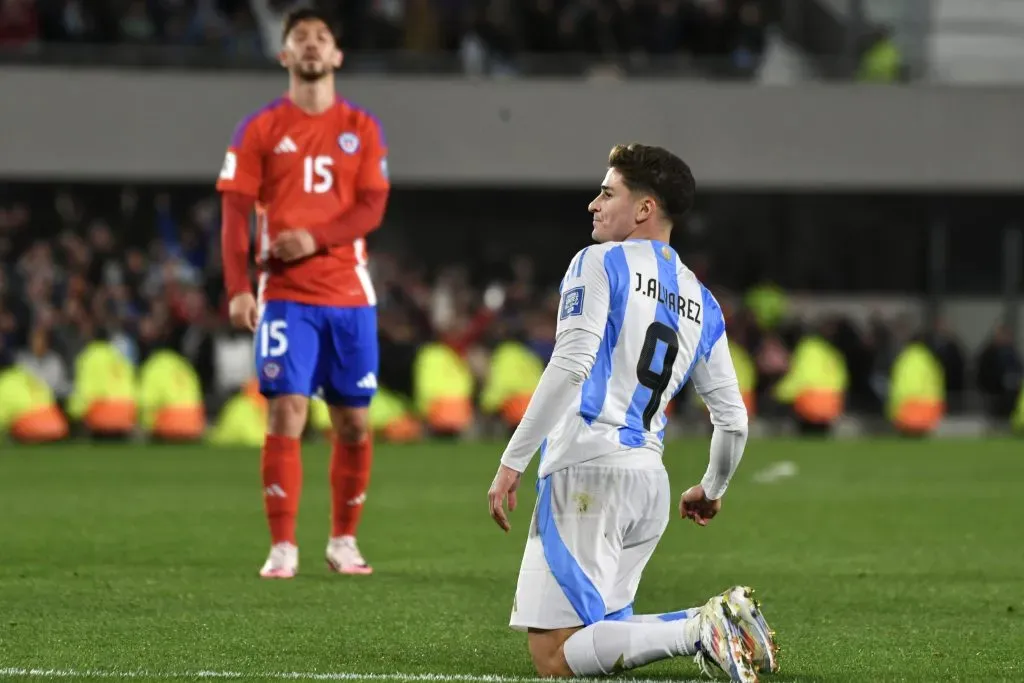 Julián Álvarez, quien le anotó un golazo a Chile, habló sobre la llave entre su exclub y Colo Colo | Photosport