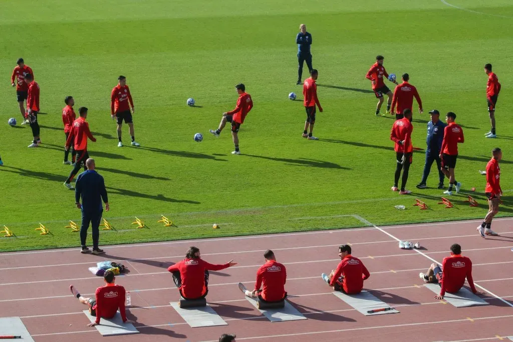 Chile entrenó en el Estadio Nacional a la espera del duelo con Bolivia. Foto: Photosport.