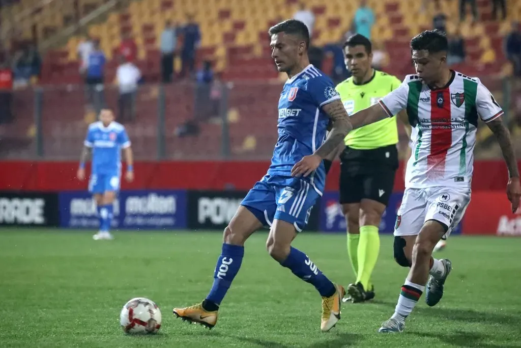 La U se relajó y perdió ante Palestino. Foto: Jonnathan Oyarzun/Photosport