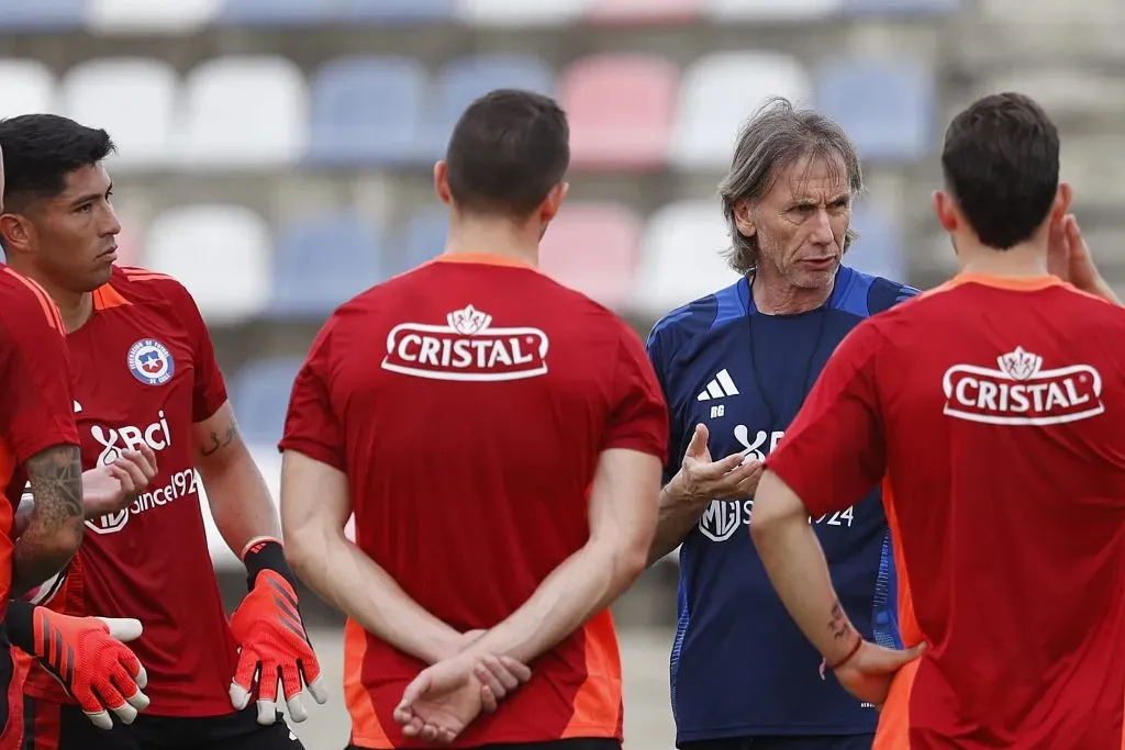 Ricardo Gareca tuvo su último entrenamiento en la Roja. Foto: Carlos Parra – Comunicaciones FFCh