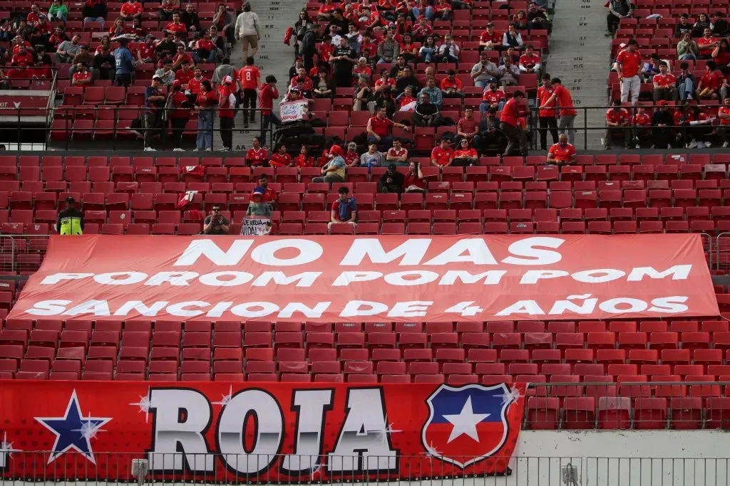 La Roja también ha hecho campaña para acabar con el “porompompom”. Foto: Jonnathan Oyarzun/Photosport