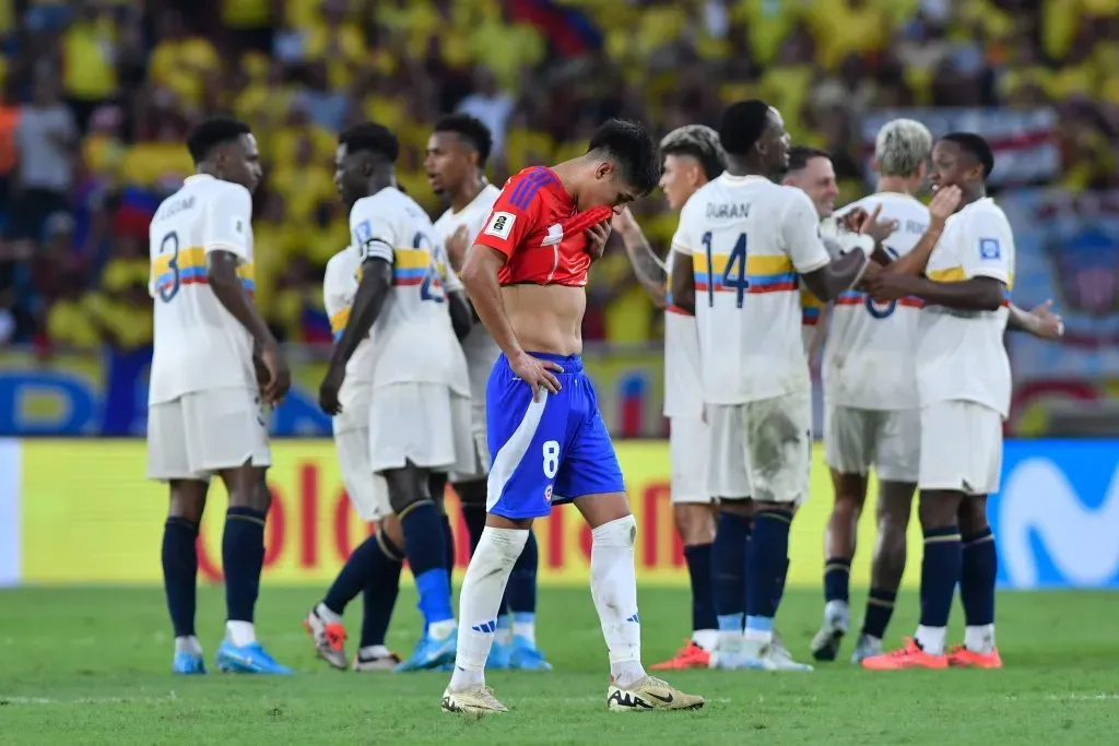 Darío Osorio en uno de los festejos colombianos. (Gabriel Aponte/Getty Images).