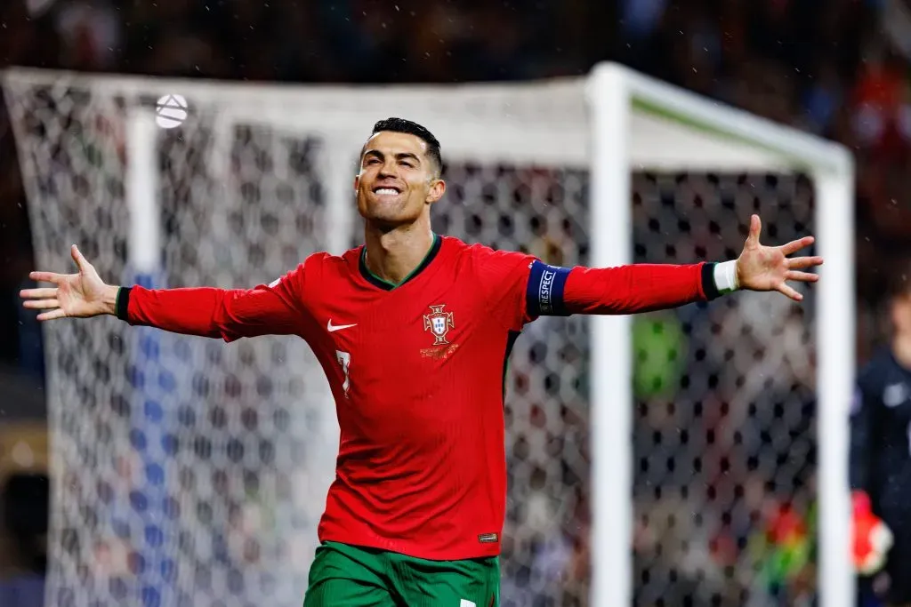 Cristiano Ronaldo celebra el gol de Portugal