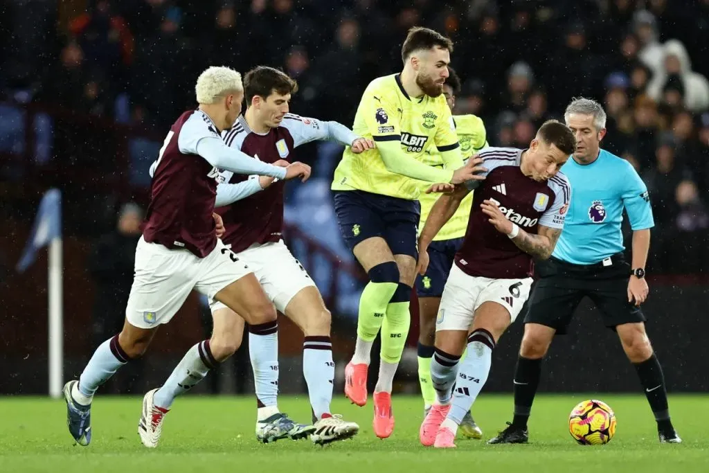 Ben Brereton vio acción en la última derrota de Southampton ante Aston Villa (Getty Images)