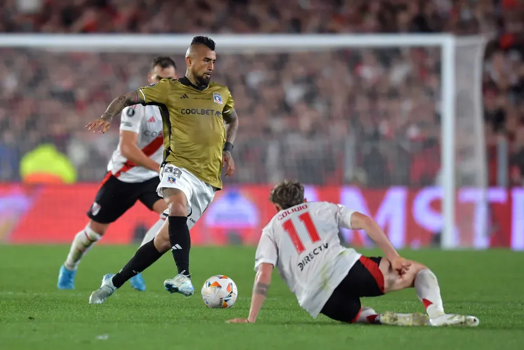 Colo Colo en Copa CONMEBOL Libertadores 2024 contra River Plate en el Estadio Más Monumental Antonio Vespucio Liberti, Buenos Aires, Argentina – Getty.