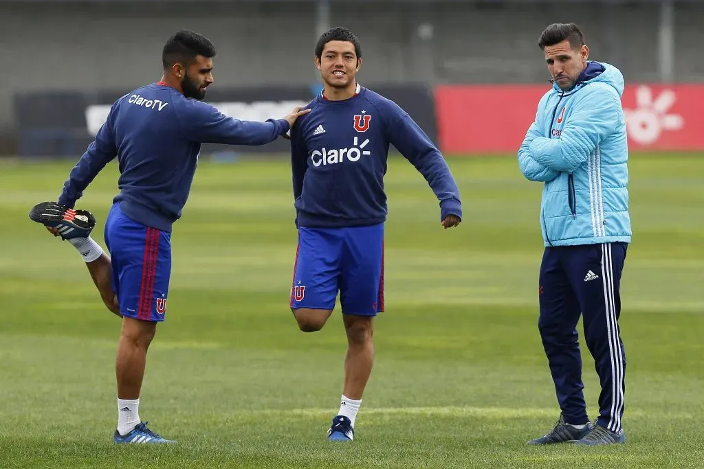 Nicolás Diez en un entrenamiento de U de Chile. Foto: Ramon Monroy/Photosport