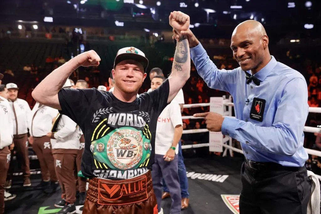 ‘Canelo’ Alvarez se subió por última vez al ring el pasado 14 de septiembre cuando enfrentó a Edgar Berlanga en el T-Mobile Arena de Las Vegas. (Foto: Steve Marcus/Getty Images)