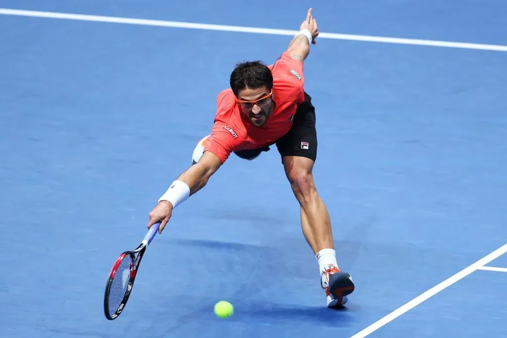 Janko Tipsarevic durante un partido contra Roger Federer (Getty Images)