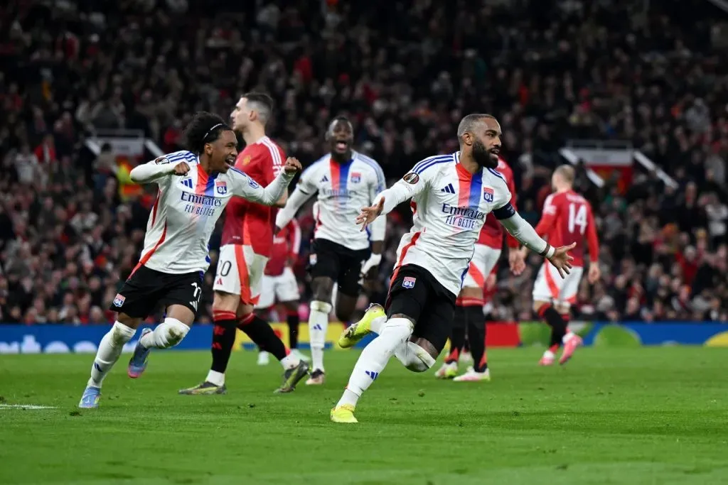 Alexander Lacazette tuvo al Lyon cerca de eliminar a Manchester United de Europa League (Getty Images)