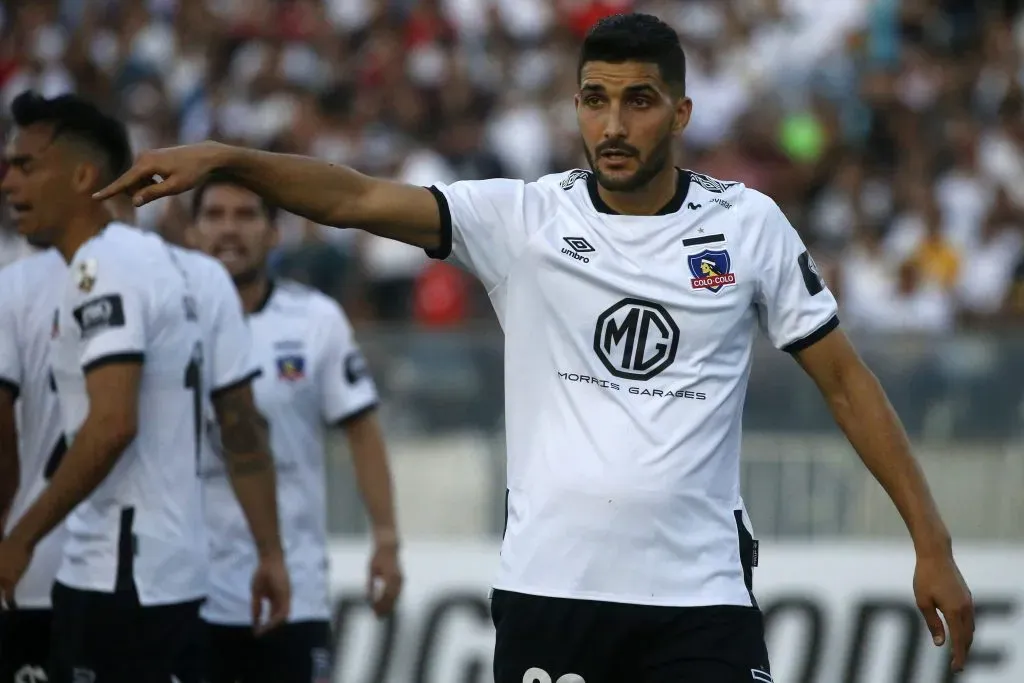 Nicolás Blandi jugando por Colo Colo en 2020. Foto: Andres Pina/Photosport