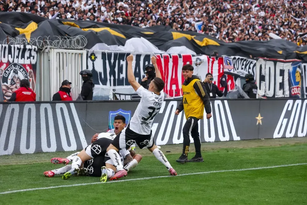 La celebración tras el único gol del Superclásico | Photosport