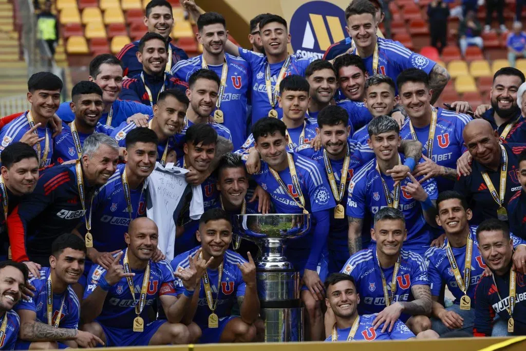 La celebración de la U en el Santa Laura | Photosport