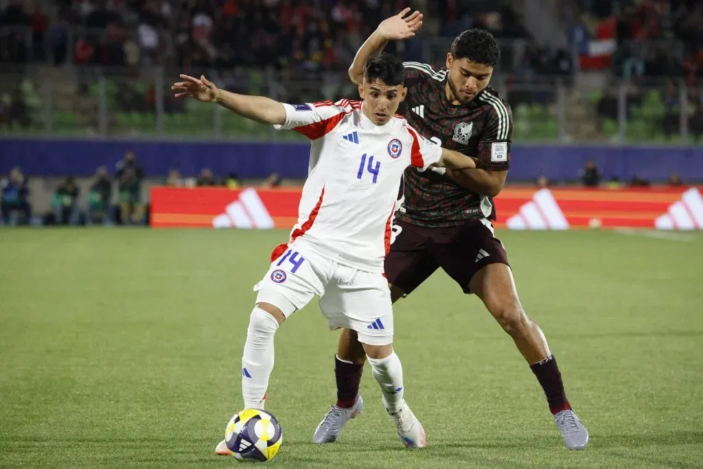 Lautaro Millán en el reciente duelo de Chile Sub 20 /Photosport