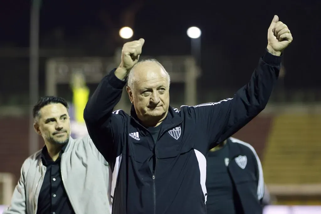 VOLTA REDONDA, BRAZIL – JUNE 21: Luiz Felipe Scolari new coach of Atletico Mineiro arrives at the stadium before the match between Fluminense and Atletico Mineiro as part of Brasileirao 2023 at Raulino de Oliveira Stadium on June 21, 2023 in Volta Redonda, Brazil. (Photo by Wagner Meier/Getty Images)