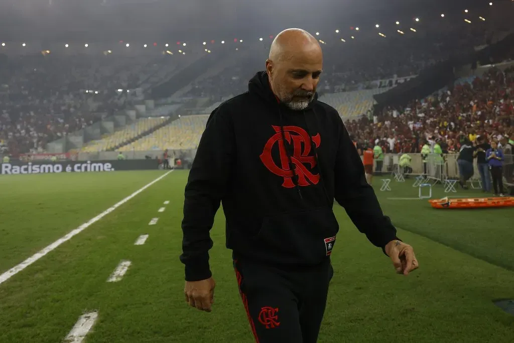 Jorge Sampaoli comanda o Flamengo em duelo contra o Grêmio (Photo by Wagner Meier/Getty Images)