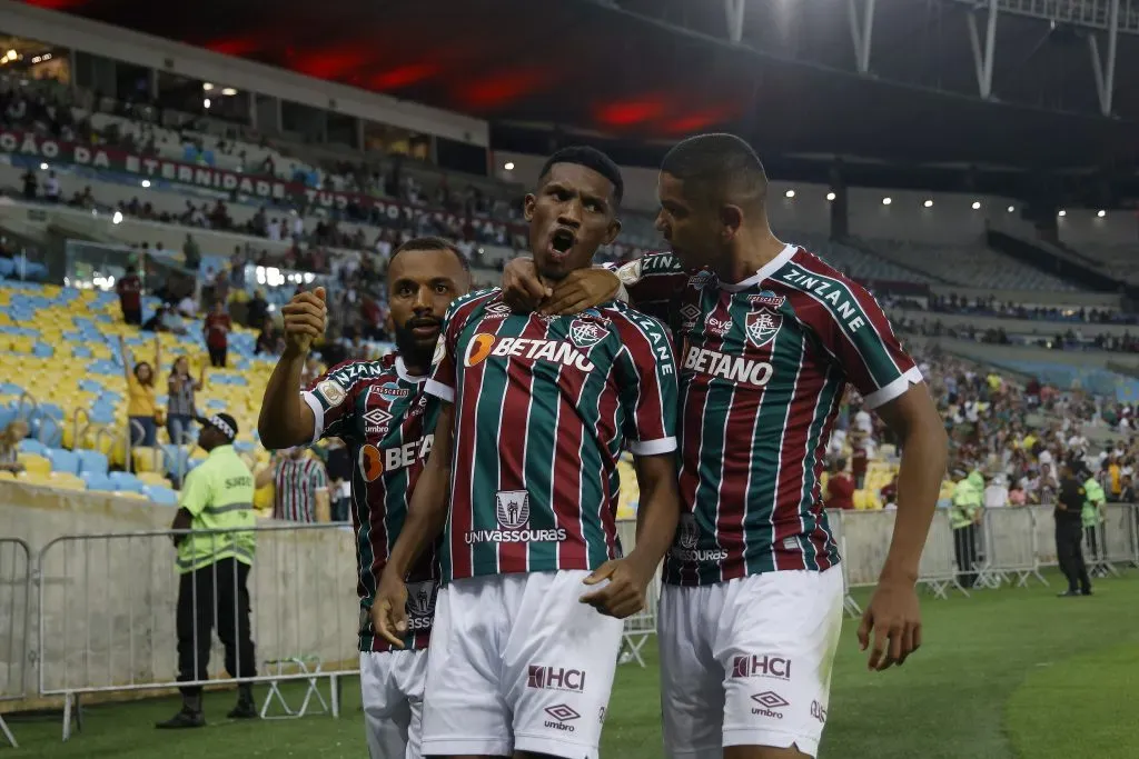 Lelê comemorando um gol diante do Bahia (Foto: Wagner Meier/Getty Images)