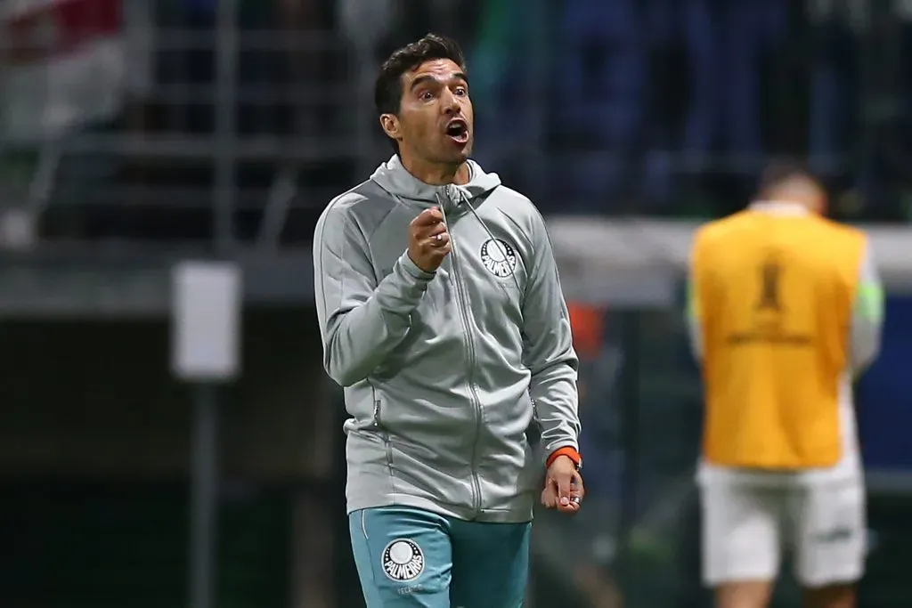 Abel Ferreira comandando o Palmeiras na Libertadores. (Photo by Alexandre Schneider/Getty Images)