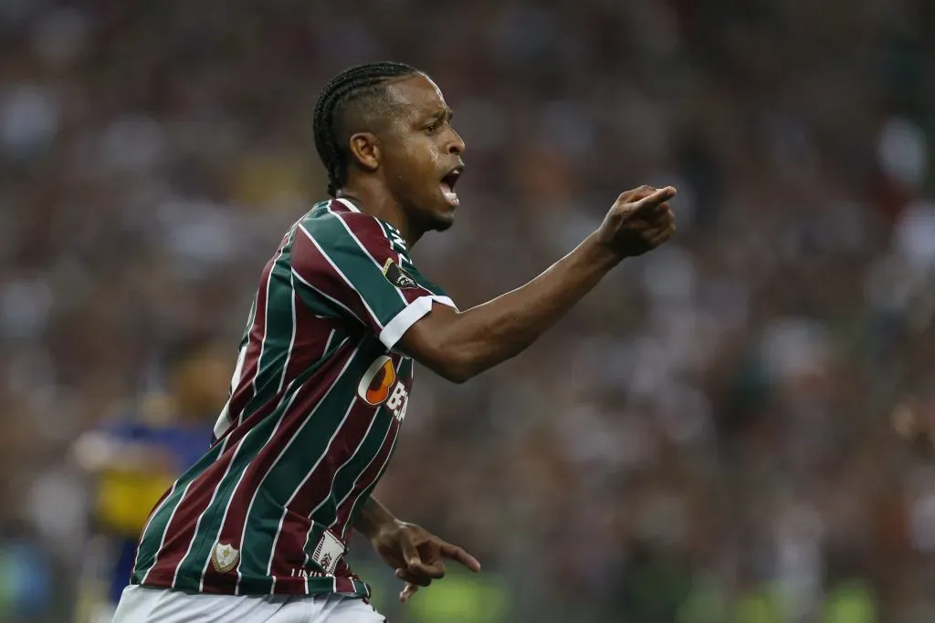 Keno pelo Fluminense na final da Libertadores. (Photo by Ricardo Moreira/Getty Images)