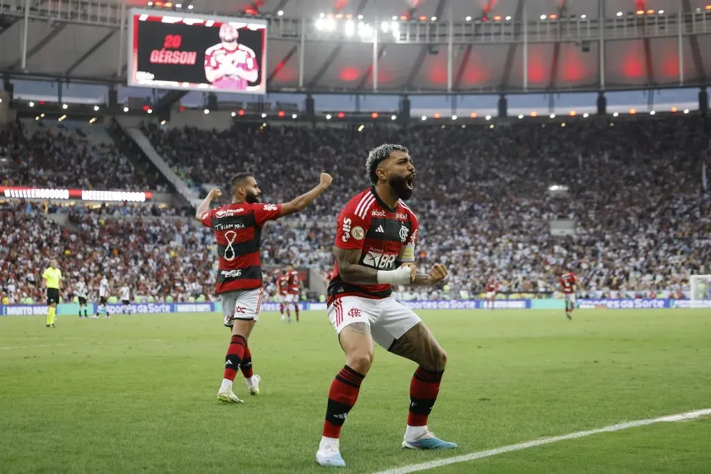 Gabigol pelo Flamengo em partida contra o Vasco da Gama. (Photo by Wagner Meier/Getty Images)