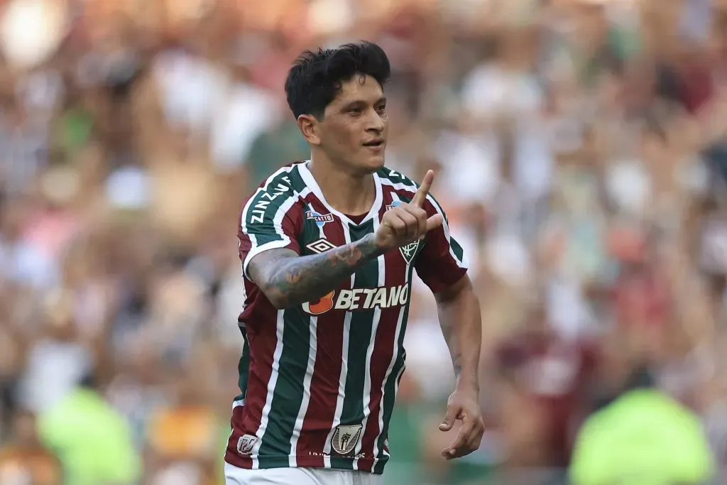 Germán Cano e sua marcante comemoração (Photo by Buda Mendes/Getty Images)