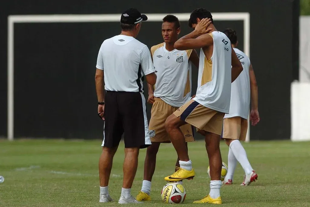 Dorival e Neymar juntos pelo Santos. Foto: Flickr Oficial Santos FC/Divulgação