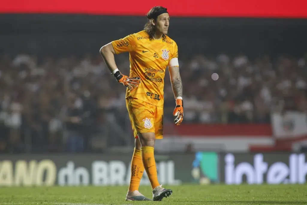 Cássio no clássico diante do São Paulo (Photo by Miguel Schincariol/Getty Images)