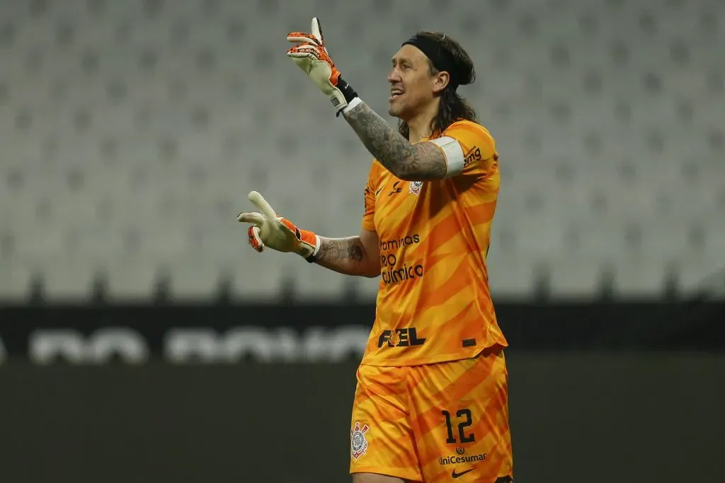 Cássio na partida diante do Vasco, pelo Brasileirão (Photo by Ricardo Moreira/Getty Images)